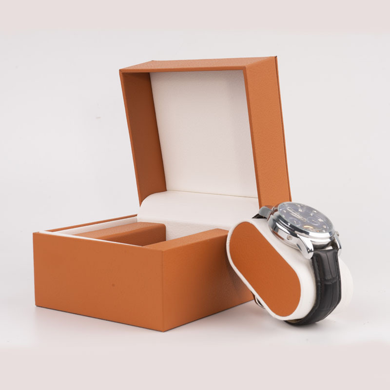 Fashion Flip PU Leather Watch Storage Display Box