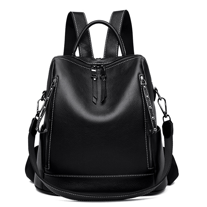 Leather Women's Bag Top Layer Cowhide Backpack Women's Messenger Bag Fashion Leather Backpack