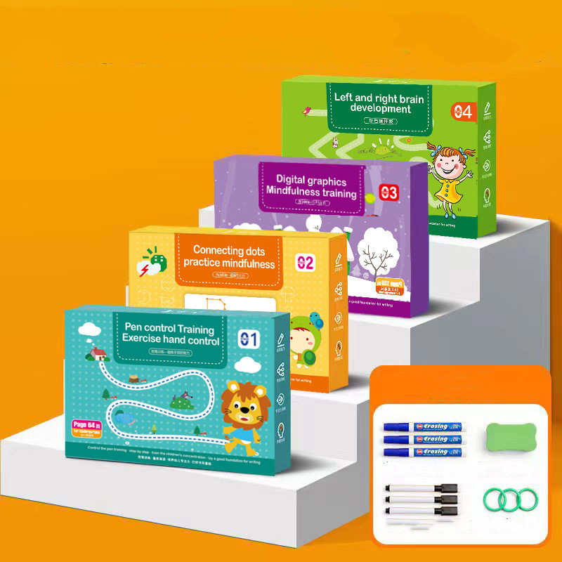 Kindergarten Erasable Pencil Control Training Book