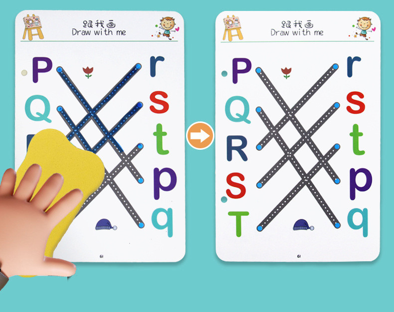 Kindergarten Erasable Pencil Control Training Book