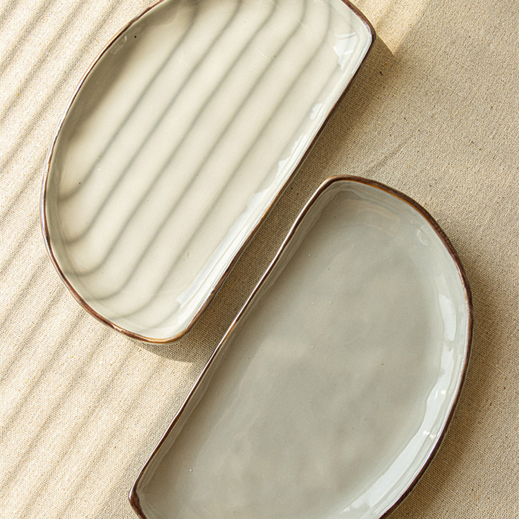 Home Minimalist Creative Ceramic Snack Platter