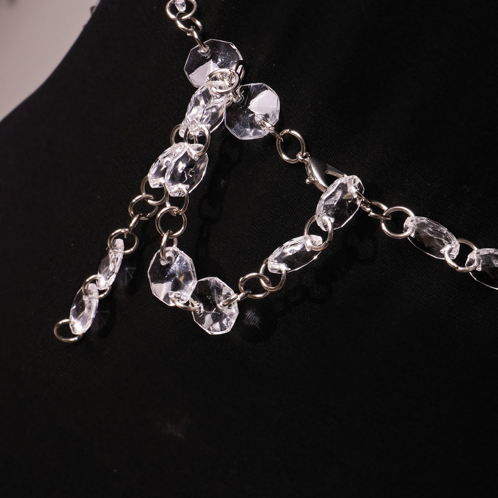 Women's Shiny Crystal Pendant Vest
