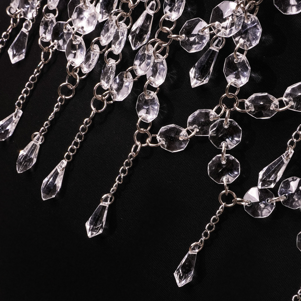 Women's Shiny Crystal Pendant Vest