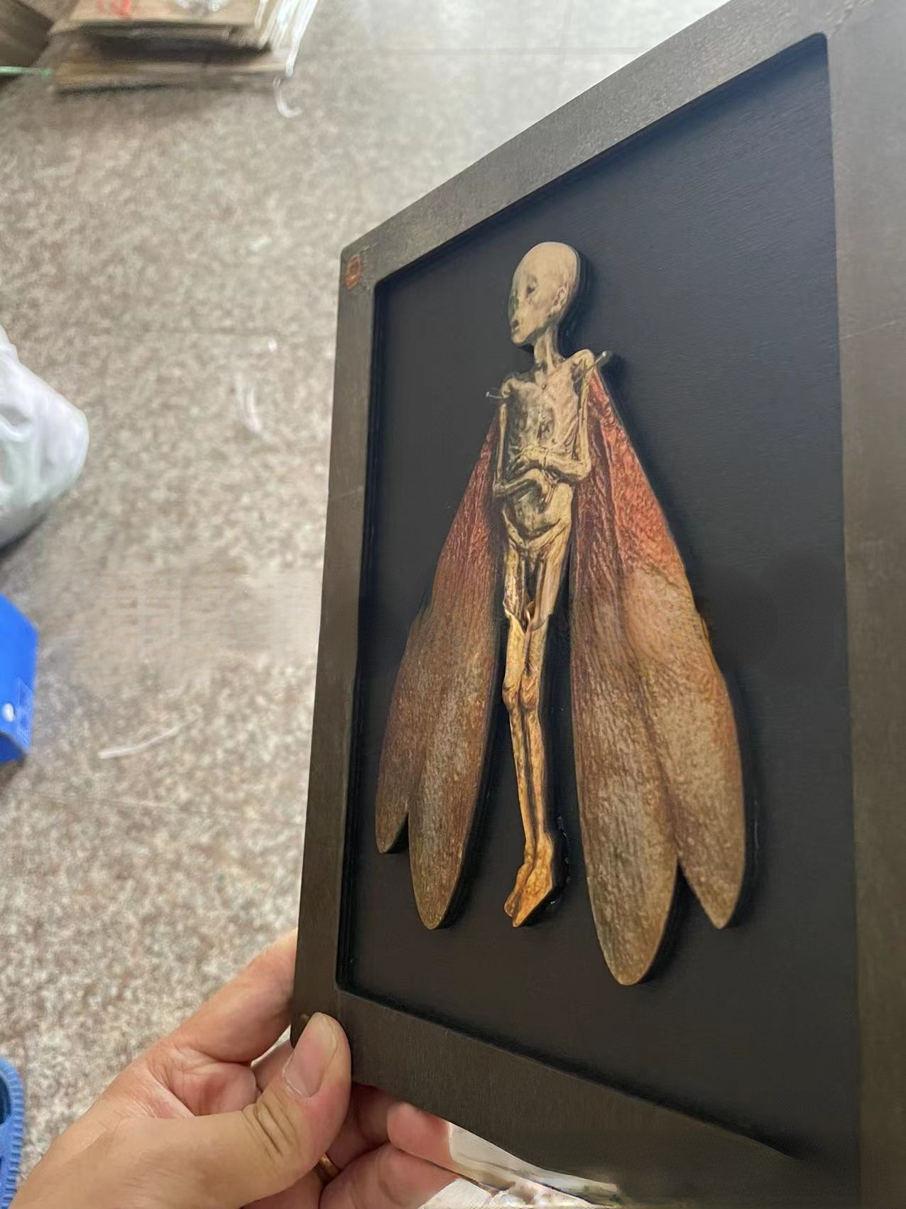 Cursed Items Dead Fairy Shadow Box Display Wooden Ornaments