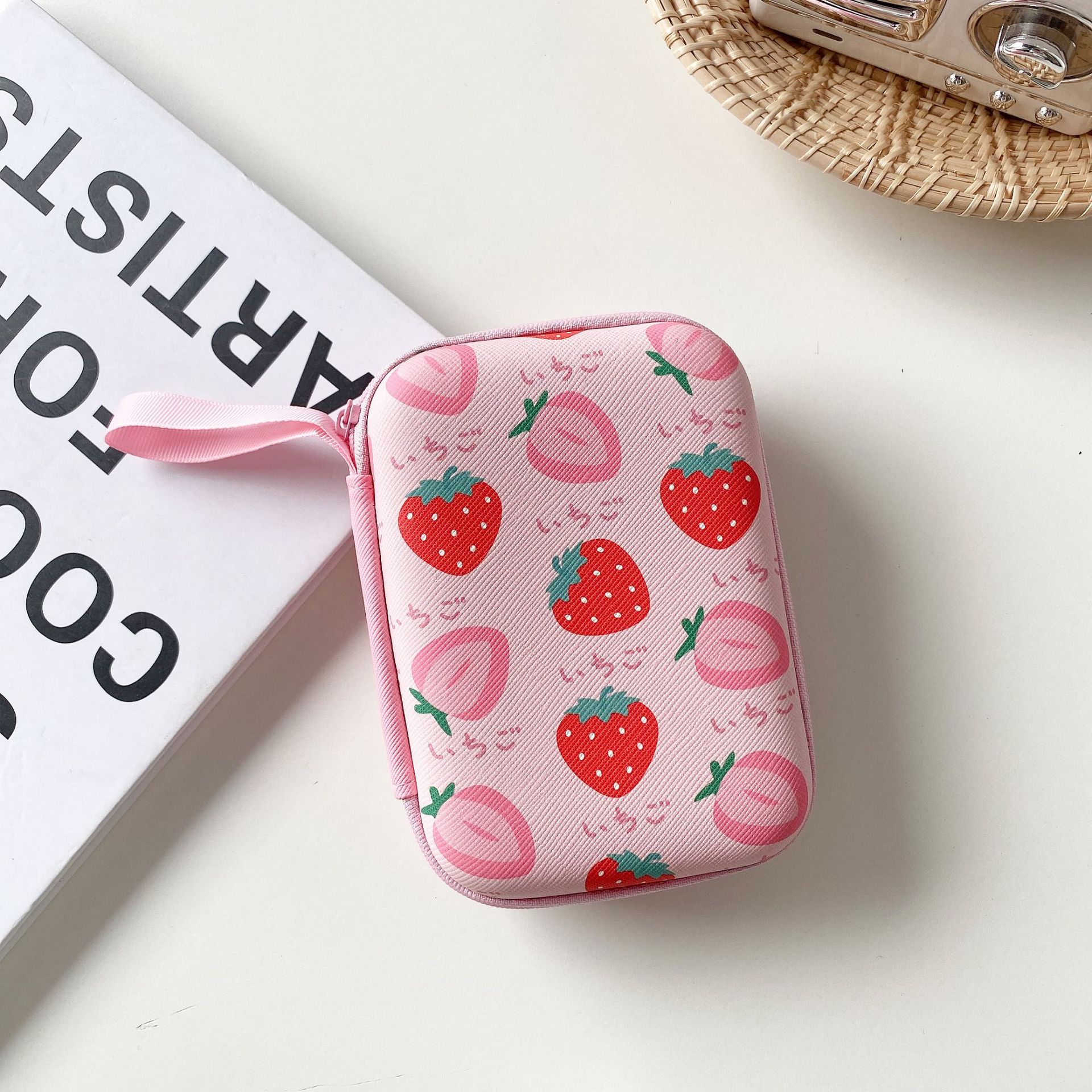 Cartoon Fruit Rectangle Earphone Organizer Bag Large Size