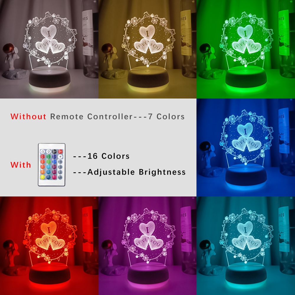 Creative 3D Couple Bedroom Ambient Night Light