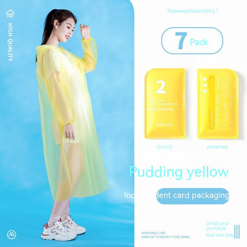 Disposable Raincoat Portable Vacuum Shrunk Packaging
