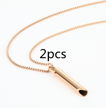 Breath Regulating Circular Tube Pendant Necklace With Packaging Box