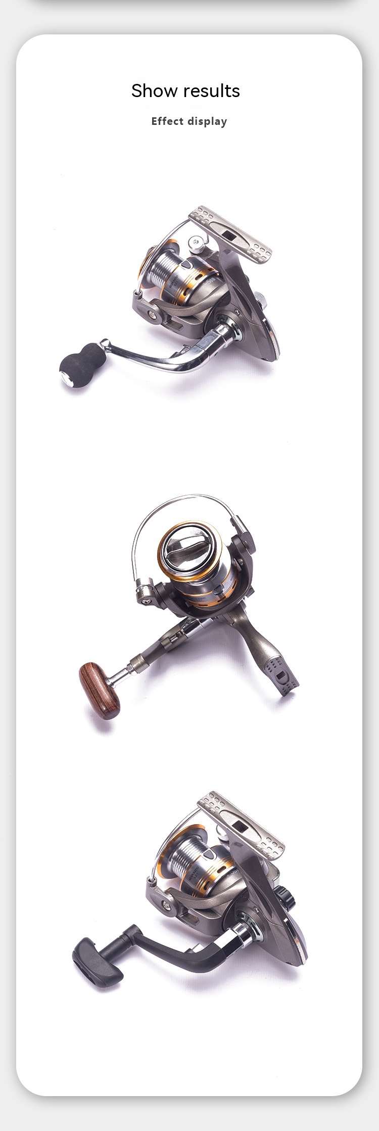 Metal Fishing Wheel Foldable Handle Rocker Arm