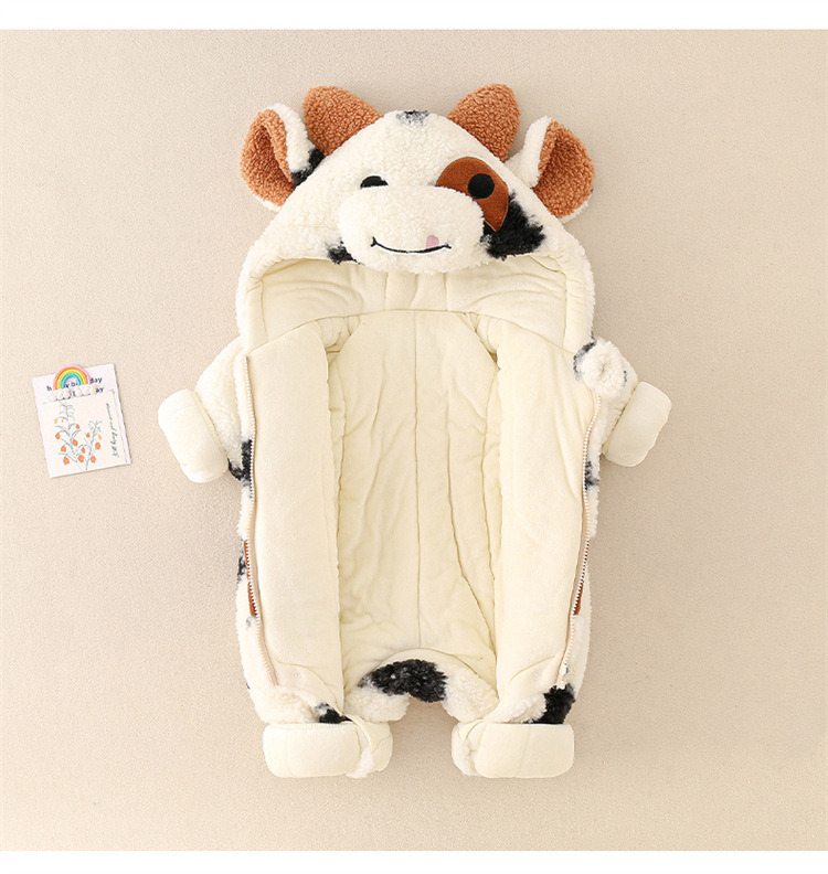 Baby Winter Fleece-lined Thickened Jumpsuit
