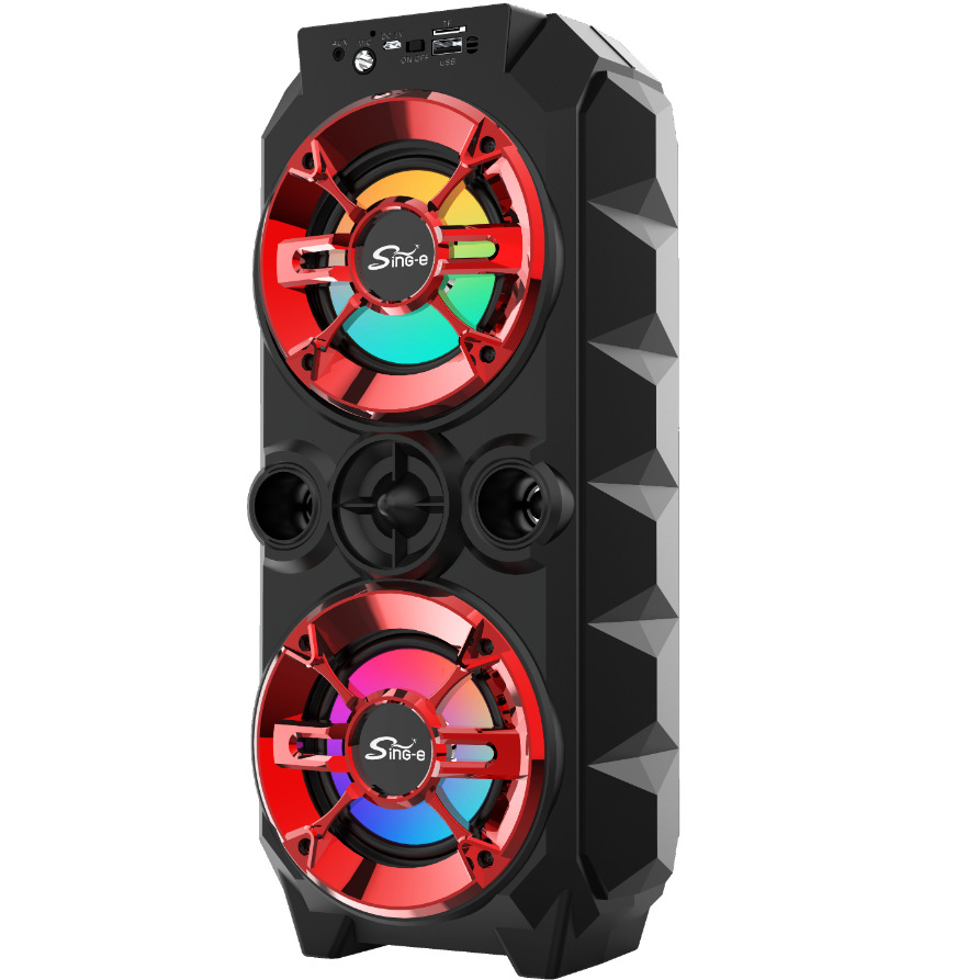 Wireless Color Light Portable Pull Rod Bluetooth Audio