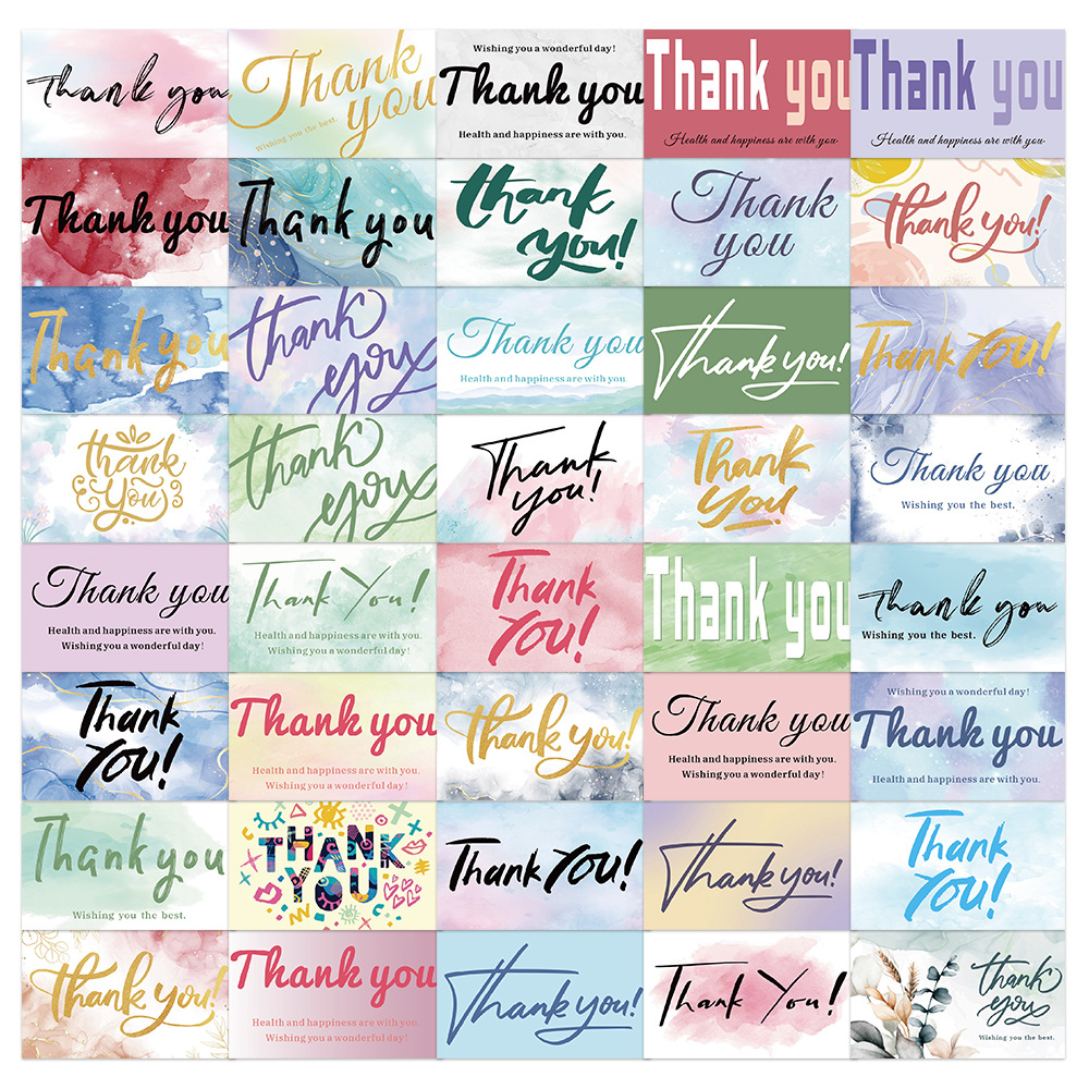40 Thank You For Sealing Paste Thank You Outer Packaging Stickers