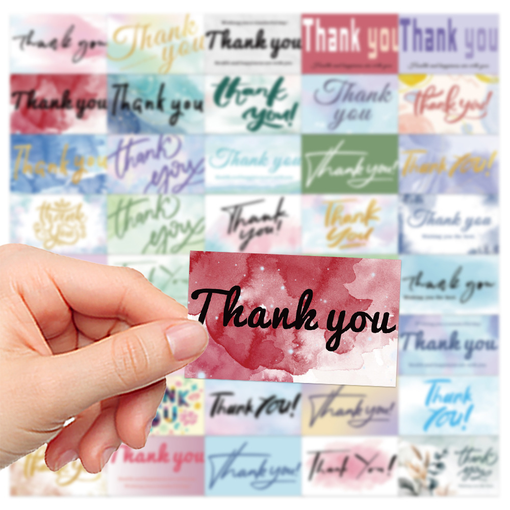 40 Thank You For Sealing Paste Thank You Outer Packaging Stickers