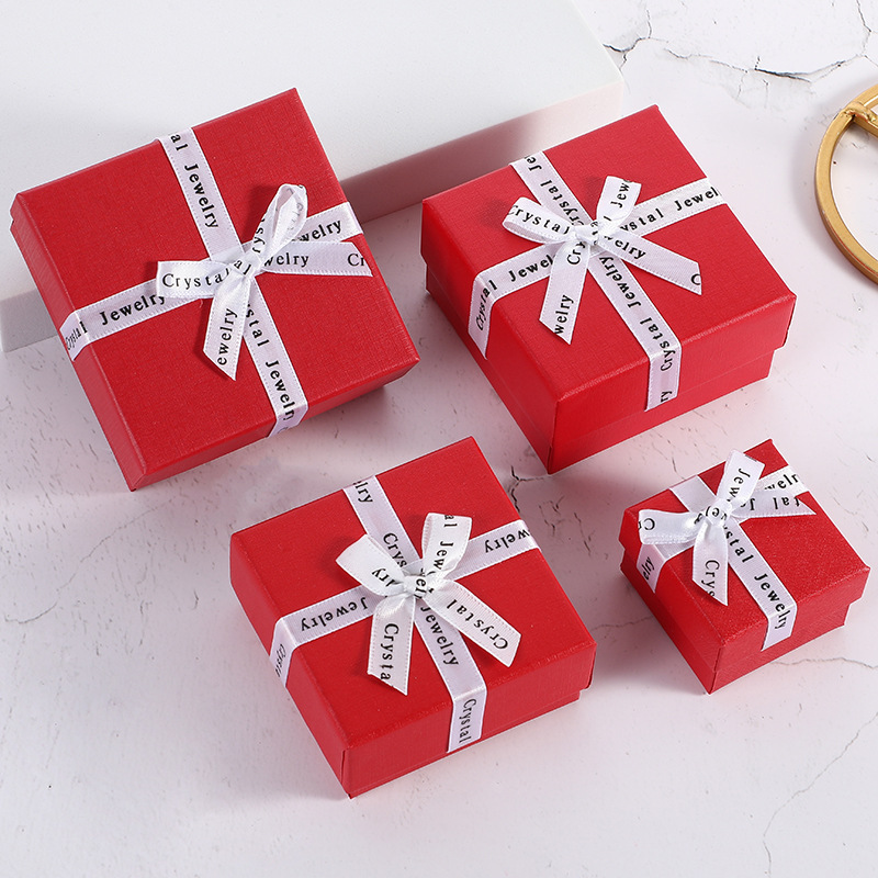 English Letter Bow Jewelry Packaging Box