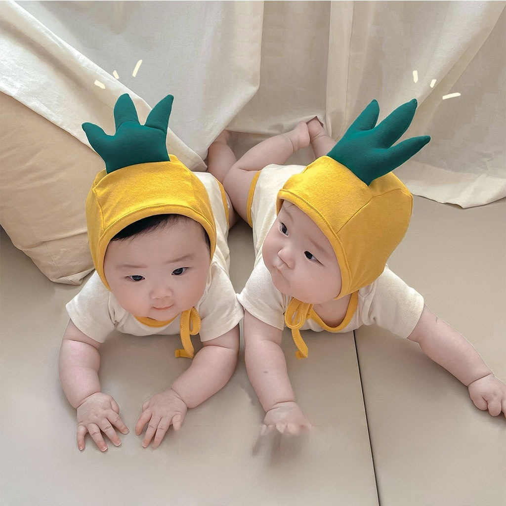 Pineapple Shape Baby's Printed Jumpsuit