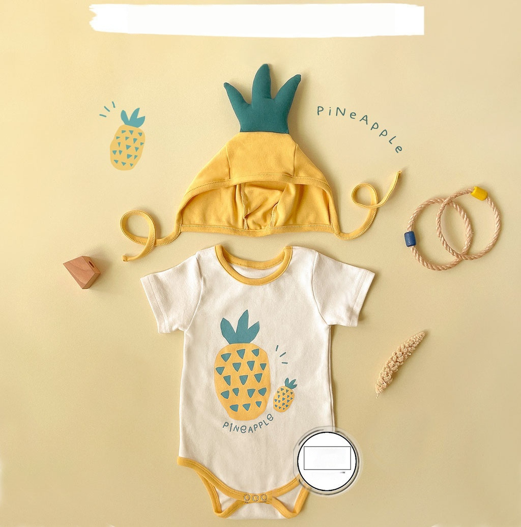 Pineapple Shape Baby's Printed Jumpsuit