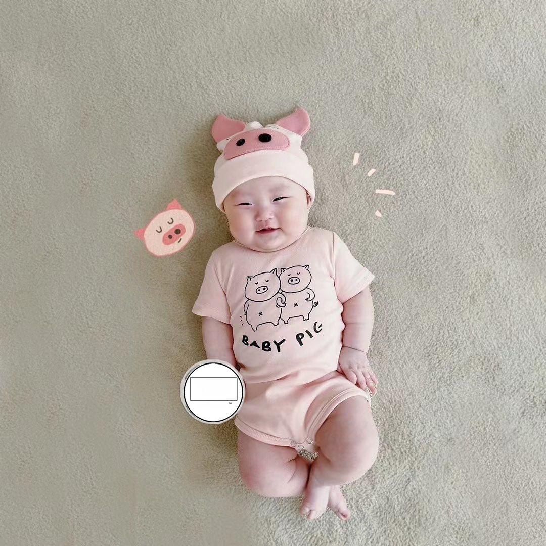 Ins New Pig Print Style Romper