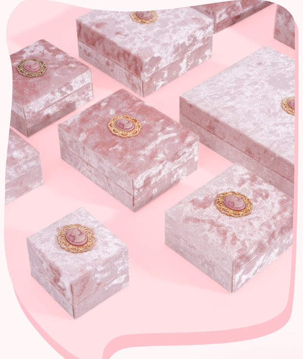VelvetJewelry Box Ring Necklace Packaging Box