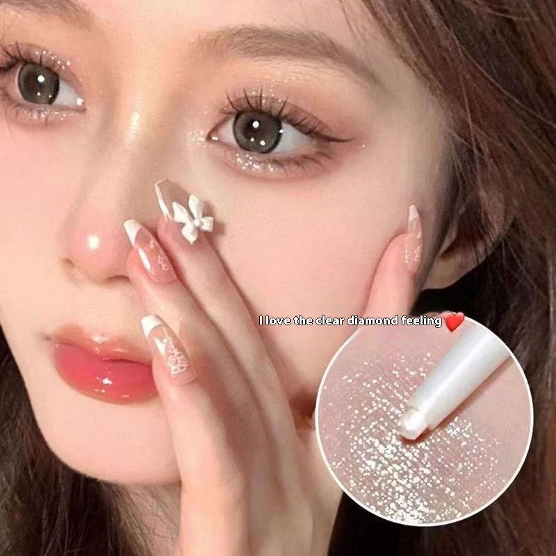 Dual Head Dual-use Highlight Eye Shadow Pen Brightening Curtain Outline Down Eyeliner