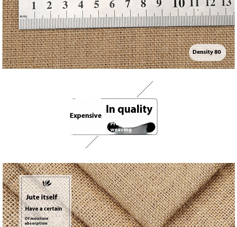 Linen Cloth Thick Jute Vintage Ornament Background Fabric Old Coarse Sackcloth