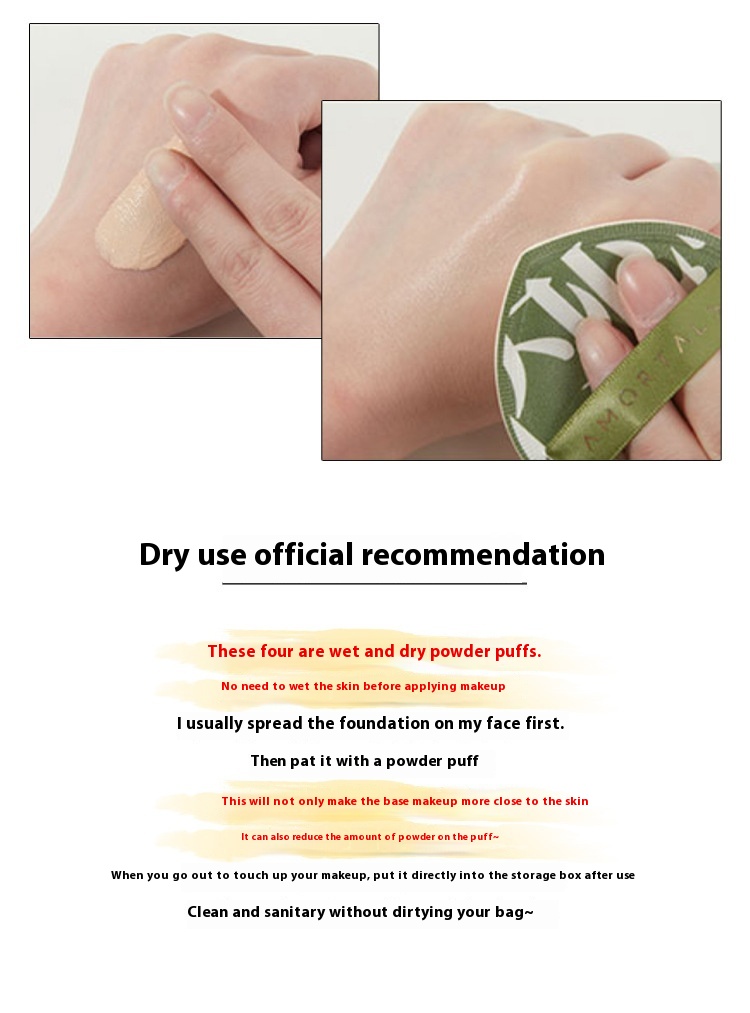 Cotton Candy Cushion Powder Puff Dry And Wet Dual-purpose