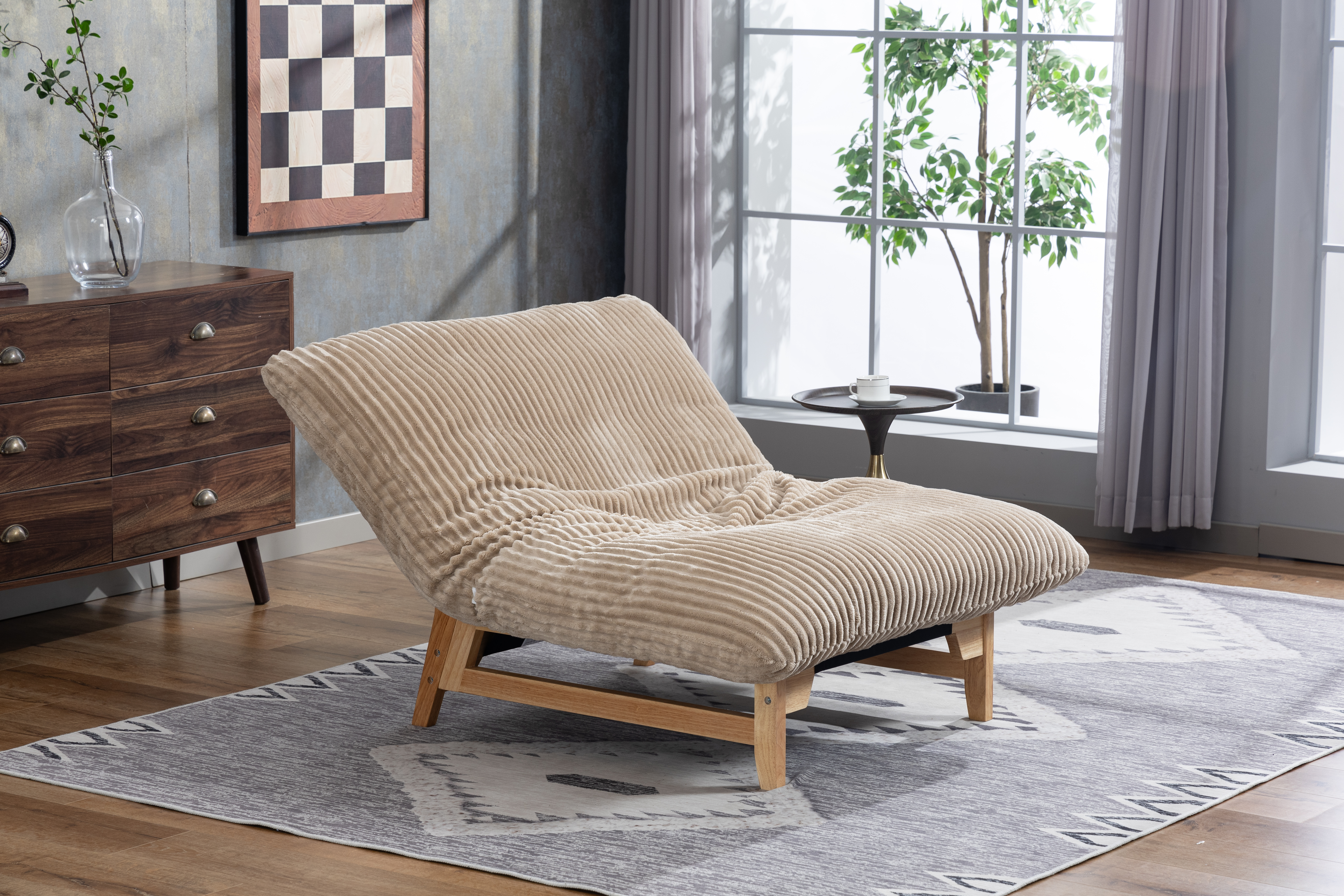 Bean bag chair for Adults ,Accent Armless Lazy Sofa, Casual Single Sofa, Corduroy Fabric, For Living Room And Bedroom , With Backrest, Single Seat