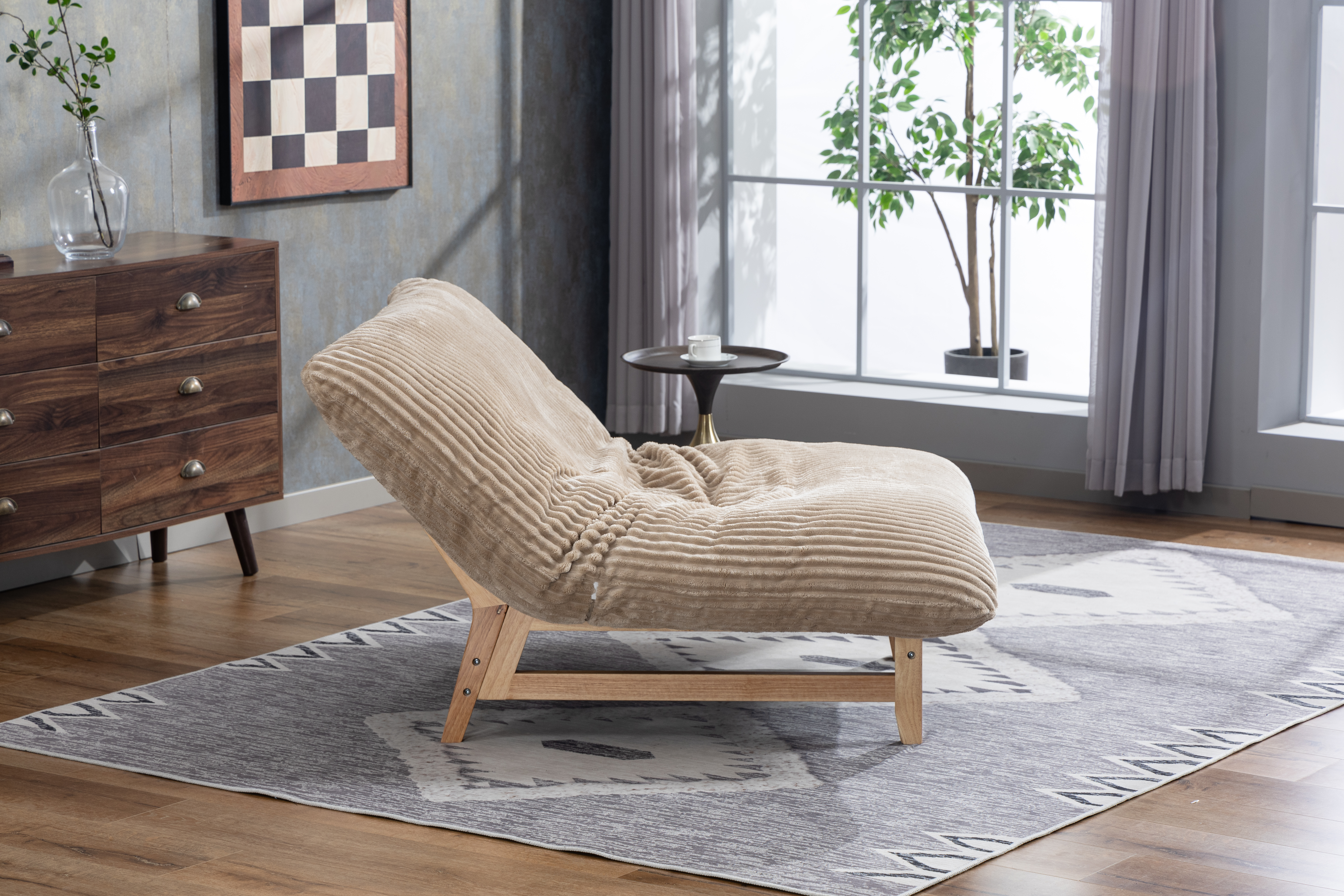 Bean bag chair for Adults ,Accent Armless Lazy Sofa, Casual Single Sofa, Corduroy Fabric, For Living Room And Bedroom , With Backrest, Single Seat