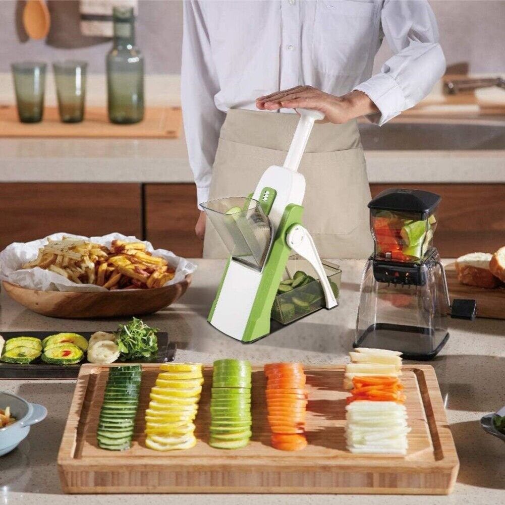 Kitchen Vegetable Cutter Safe Manual Multi-function Salad Chopper Potato Slicer Cheese Graters Kitchen Tools French Fries Cutter