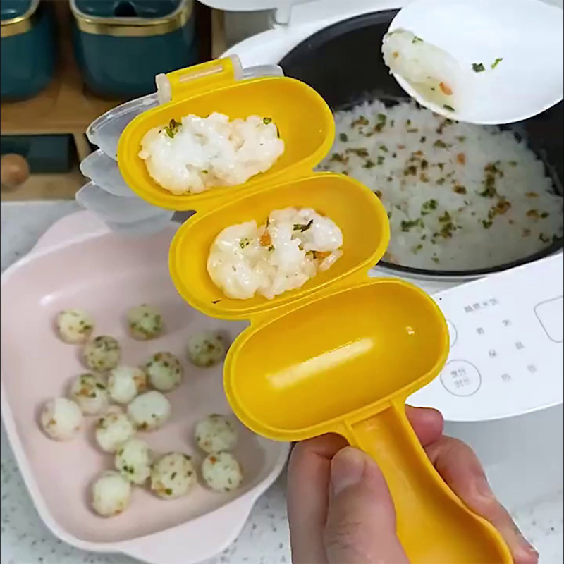 Rice Ball Mold, Shake Sushi Maker Mold, DIY Onigiri Making Tool For Kids, Food Grade Plastic Sushi Mold Kit