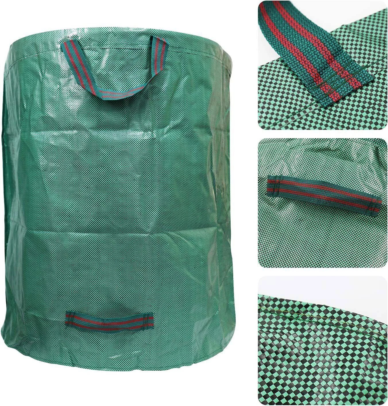 2X 272L Large Garden Waste Bags Refuse Heavy Duty Sacks Grass Leaves Rubbish Bag