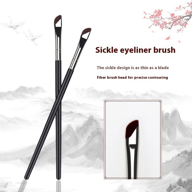 Single Flat Head Oblique Angle Eye Beauty Brush
