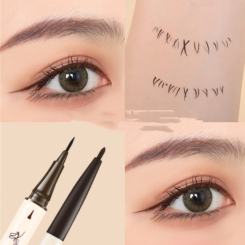 Double-headed Glue Pen Long-lasting Liquid Eyeliner Silky Easy To Use Eye Shadow Pen