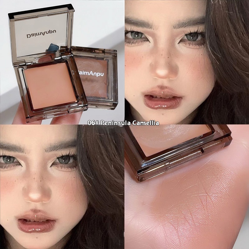Daimanpu Monochrome Ice Night Square Blusher White Matte Nude