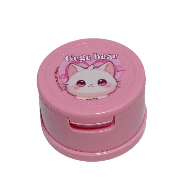 With Powder Puff Cushion Blush White Matte Nude Makeup