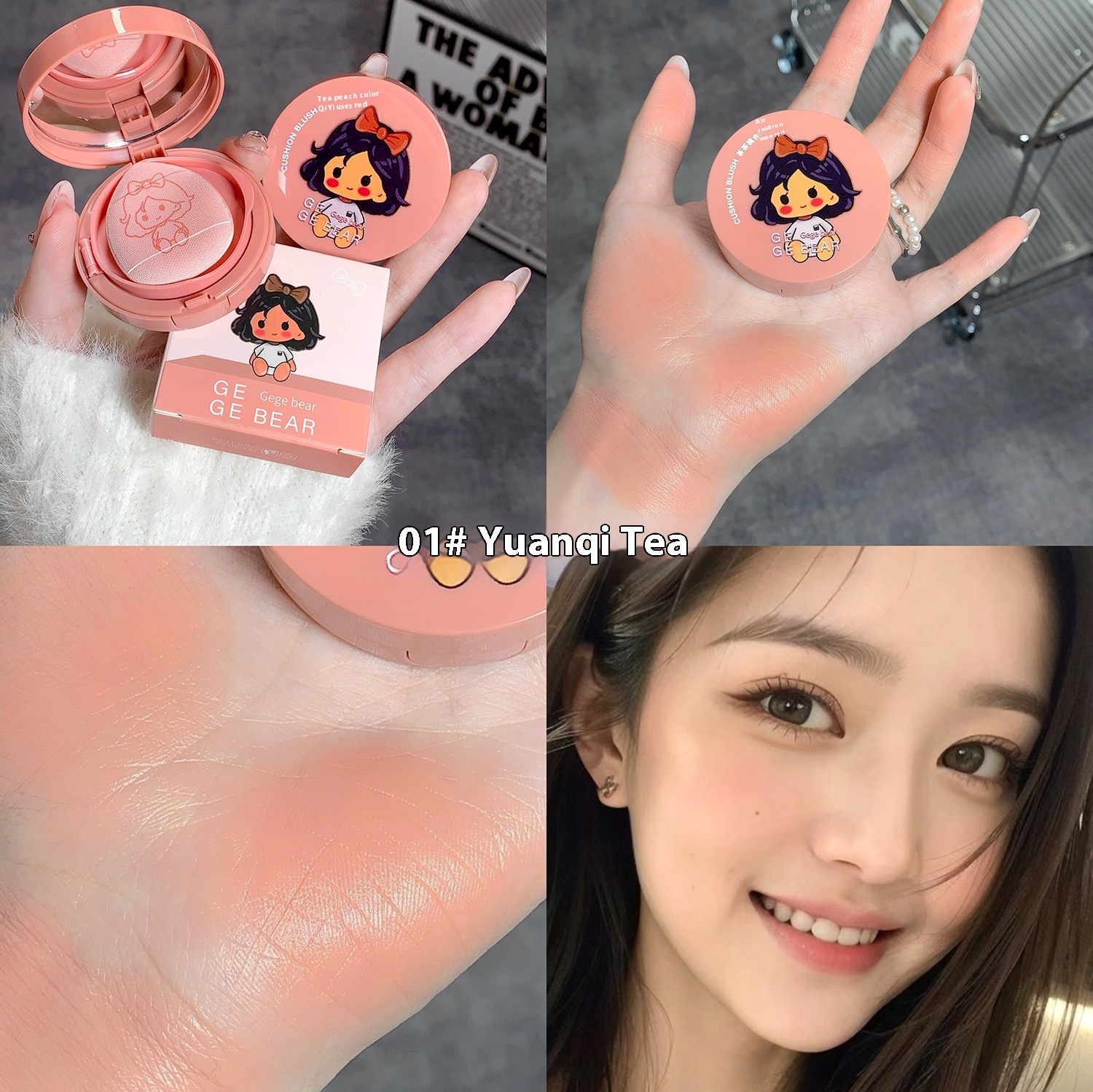 Cha Cha Peach Color Cushion Blush Brightening