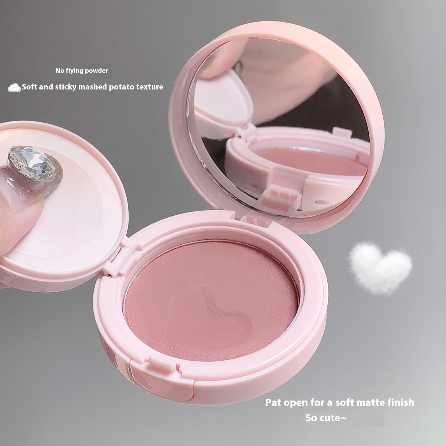 Women's Air Cushion Natural Tender Delicate Low Saturation Blush Cream