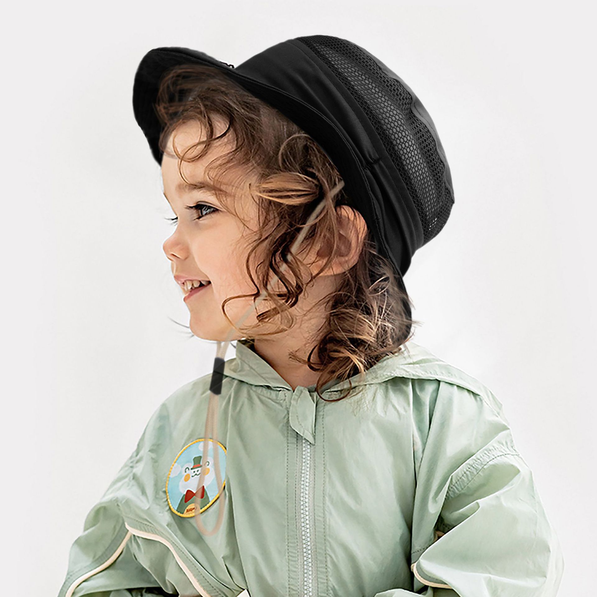 Children's Sun Hat Summer Breathable Mesh Cartoon Dinosaur Printing Outdoor Sunshade