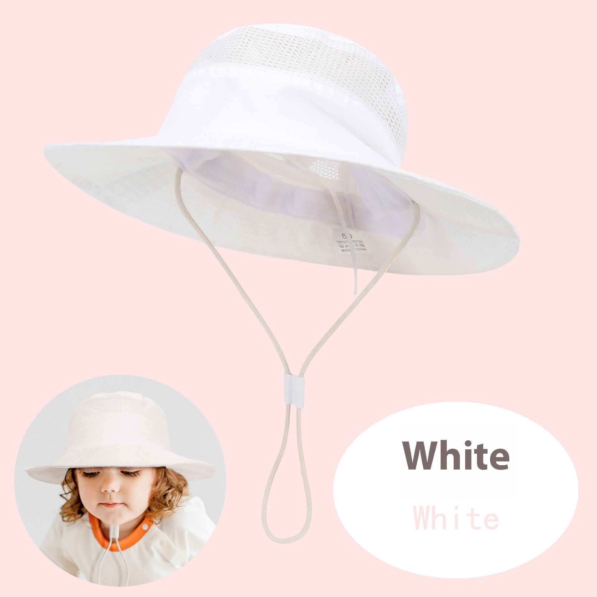 Children's Sun Hat Summer Breathable Mesh Cartoon Dinosaur Printing Outdoor Sunshade