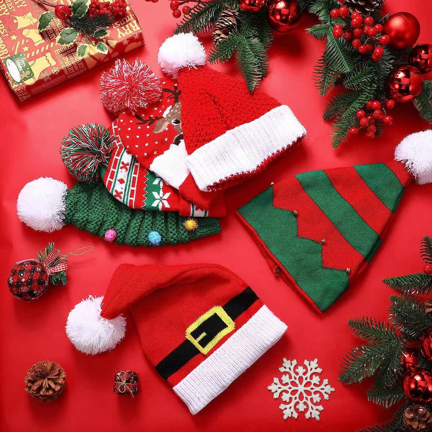 European And American Christmas Knitted Hat