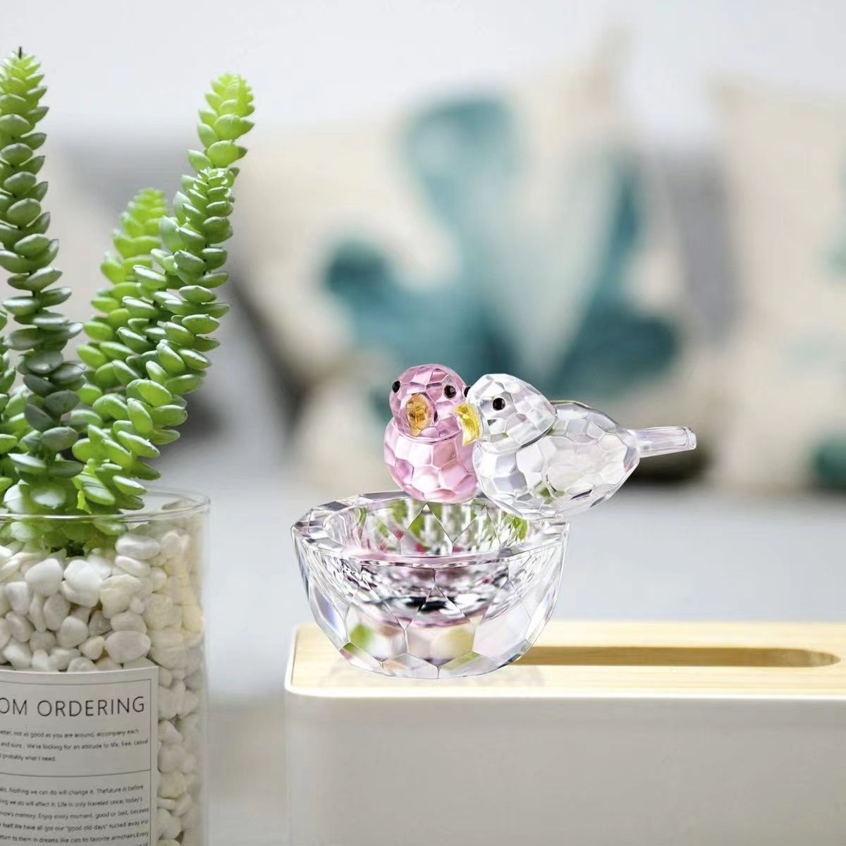 Crystal Bird's Nest Animal Decoration Crafts Living Room