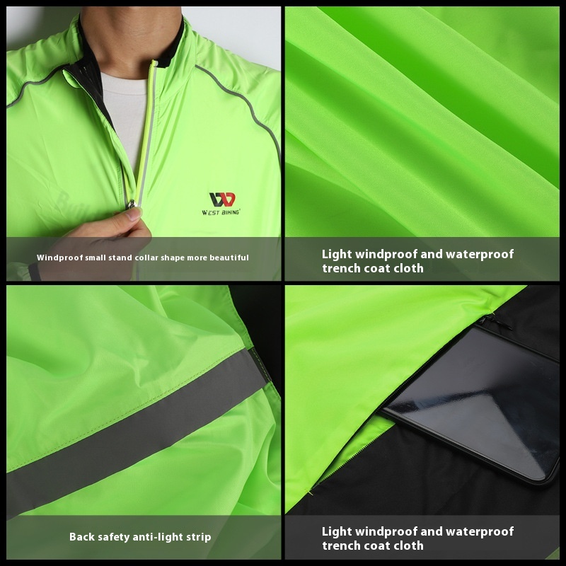 Outdoor Sports Long Sleeve Breathable Reflective Windbreaker Mountain Bike Clothing