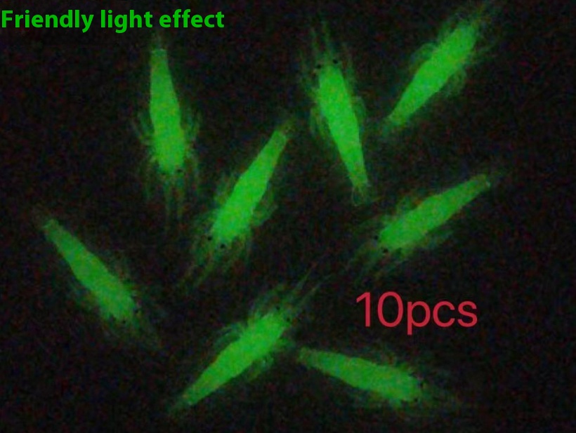 Luminous Fake Shrimp Luya With Hook Fishy Smell Soft Shrimp Hook Topmouth Culter Bait