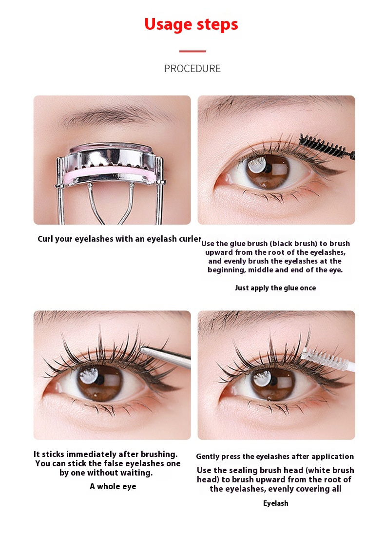Segmented DIY Double-headed Eye Lash Glue Bond Sealan Remove Reinforcement Seal