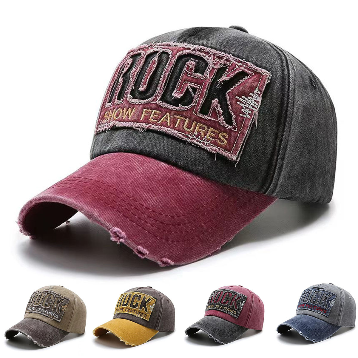 Stitching Washed Cotton Baseball Hat