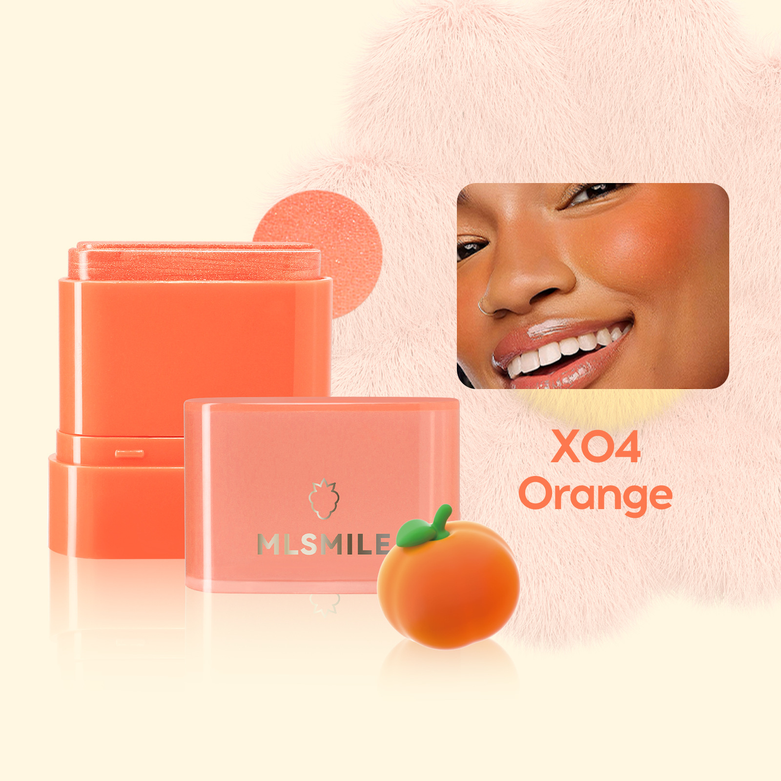 Flat Tube Fruit Blush Stick 2 In 1