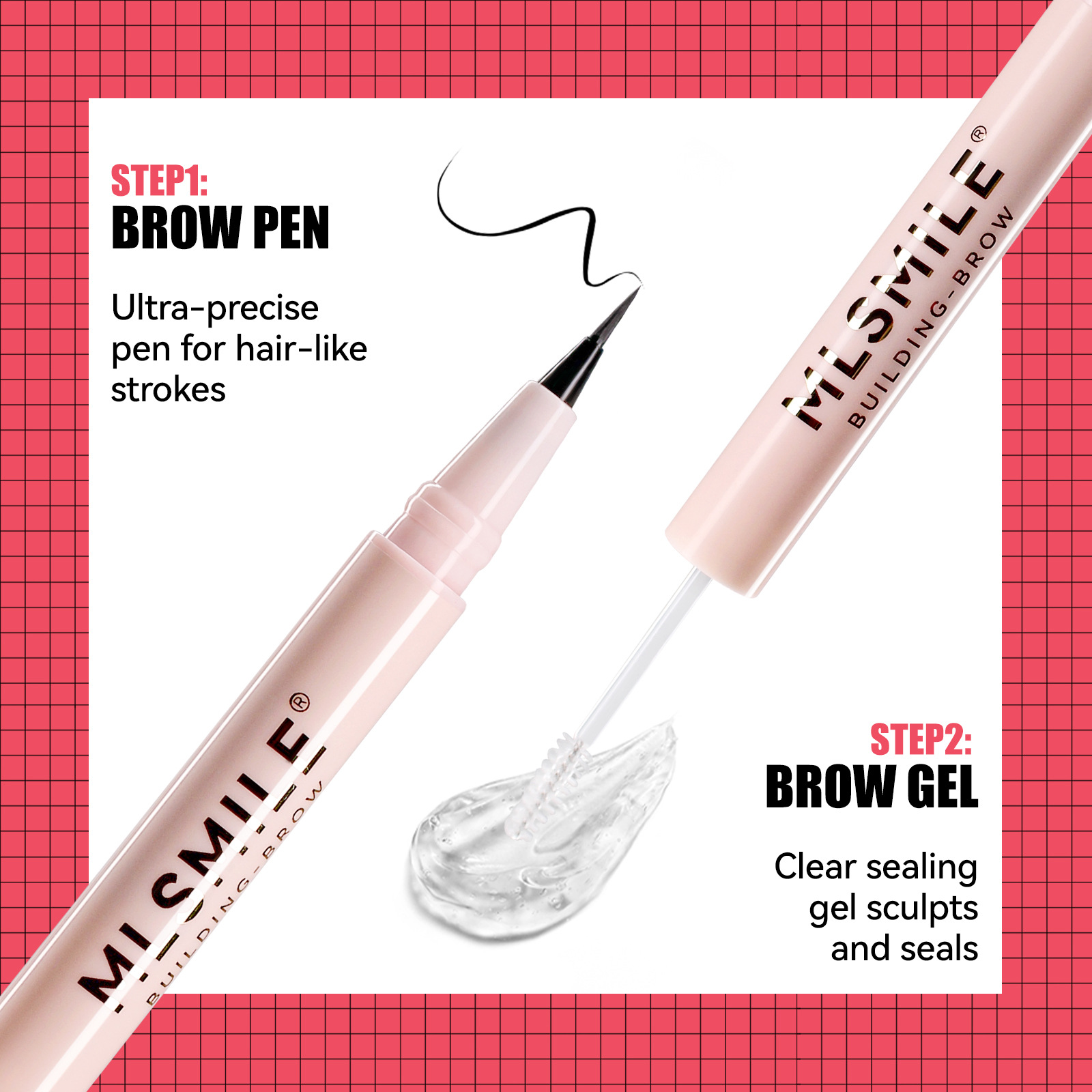 Two-in-one Double-headed Shaping Water Eyebrow Pencil Liquid Ultra-fine Three-dimensional
