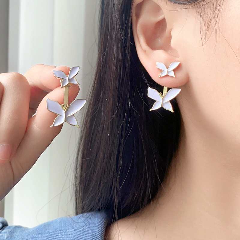 S925 Silver Needle Butterfly Earrings