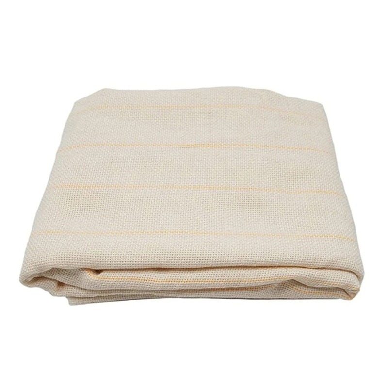 Hand Tufted Poke Embroidery Cloth Yellow Thread Carpet Substrate