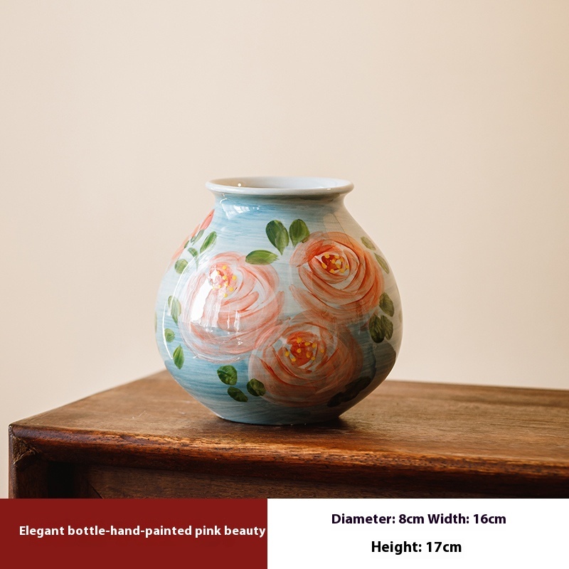 Jingdezhen Handmade Chinese Retro Ceramic Hydroponic Flower Supportable Flowers