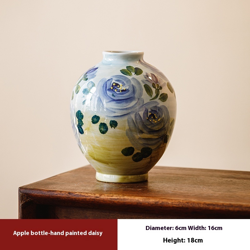 Jingdezhen Handmade Chinese Retro Ceramic Hydroponic Flower Supportable Flowers